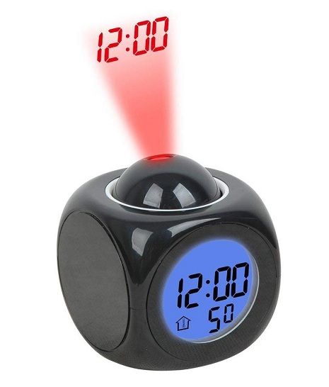 Digital LCD Alarm Clock with Time Projection