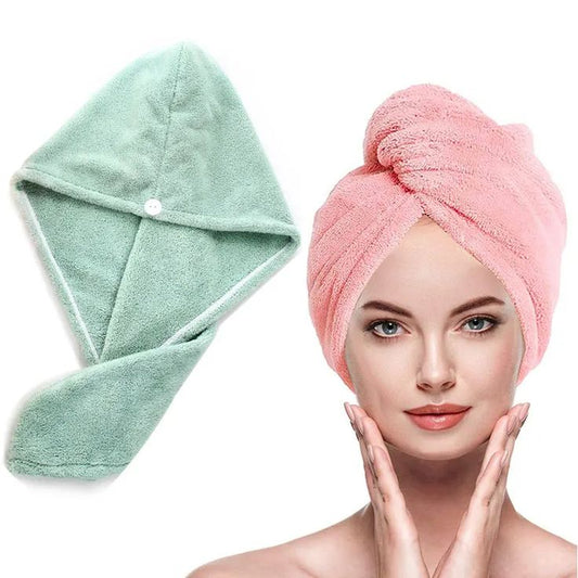 Microfiber Hair Drying Towel Cap-Quick Dry Hair Towel Wrap Cap