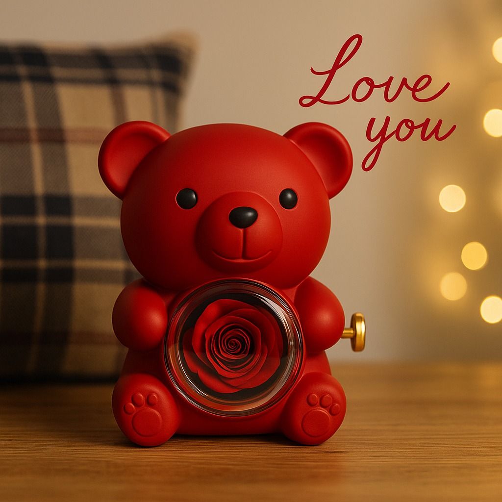 EleganceBear™ Rose Teddy Bear Gift Box – Luxury Flower Bear, Romantic Gift for Her, Valentine’s & Anniversary