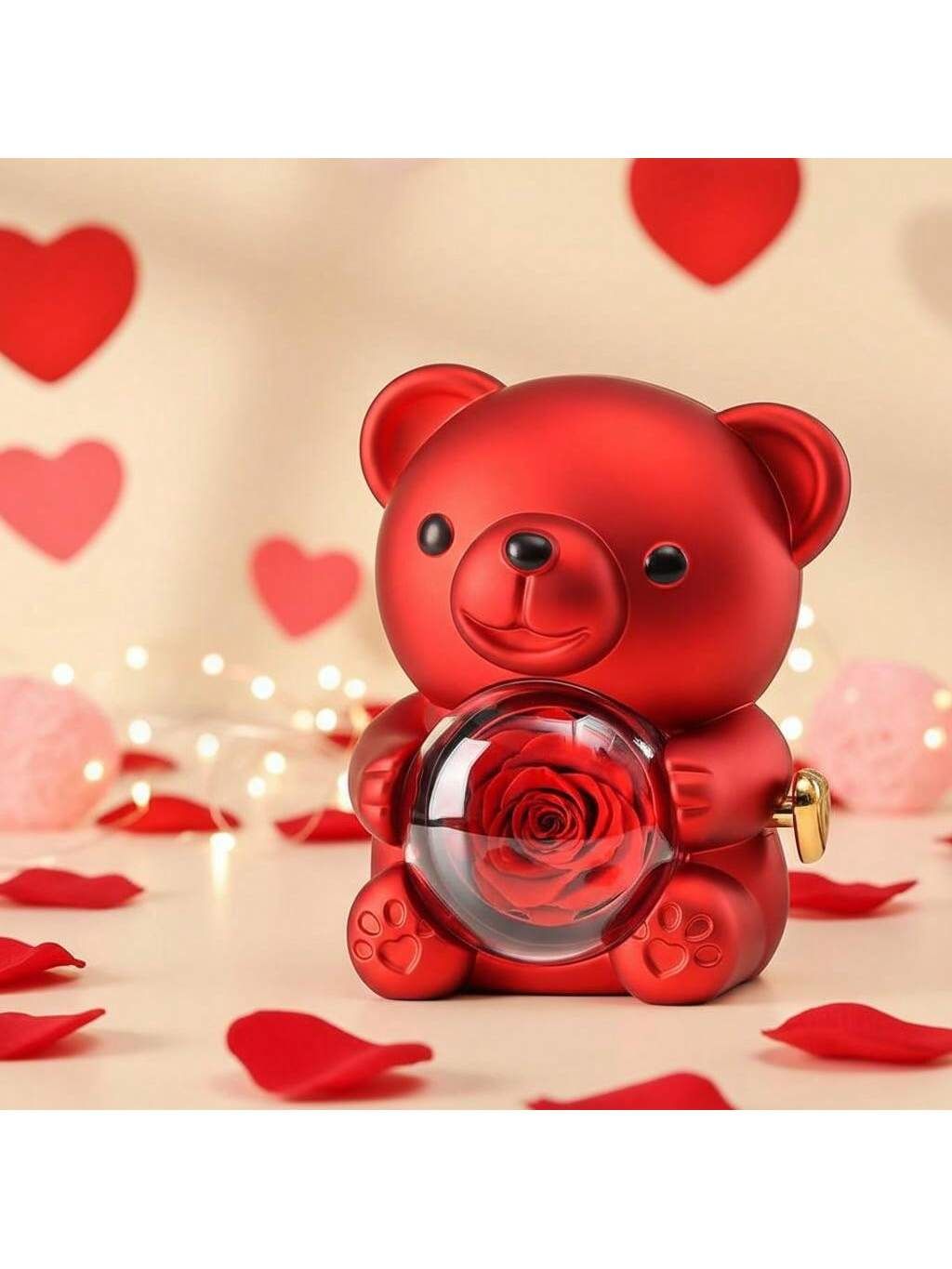 EleganceBear™ Rose Teddy Bear Gift Box – Luxury Flower Bear, Romantic Gift for Her, Valentine’s & Anniversary