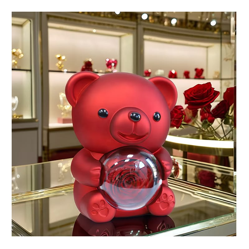 EleganceBear™ Rose Teddy Bear Gift Box – Luxury Flower Bear, Romantic Gift for Her, Valentine’s & Anniversary